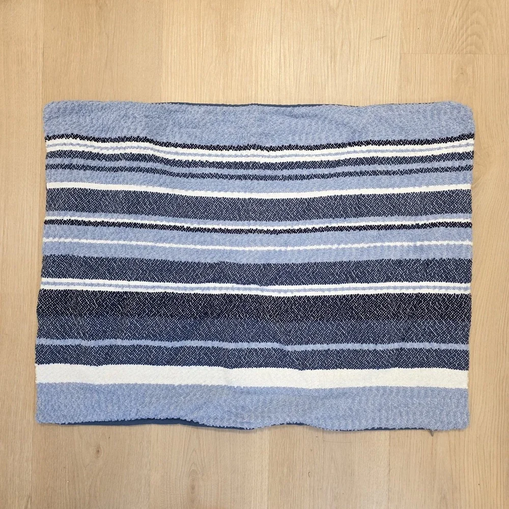 Ugg Blue White Striped Ursa Comforter Queen Blanket Bedding With 1 Matching Sham